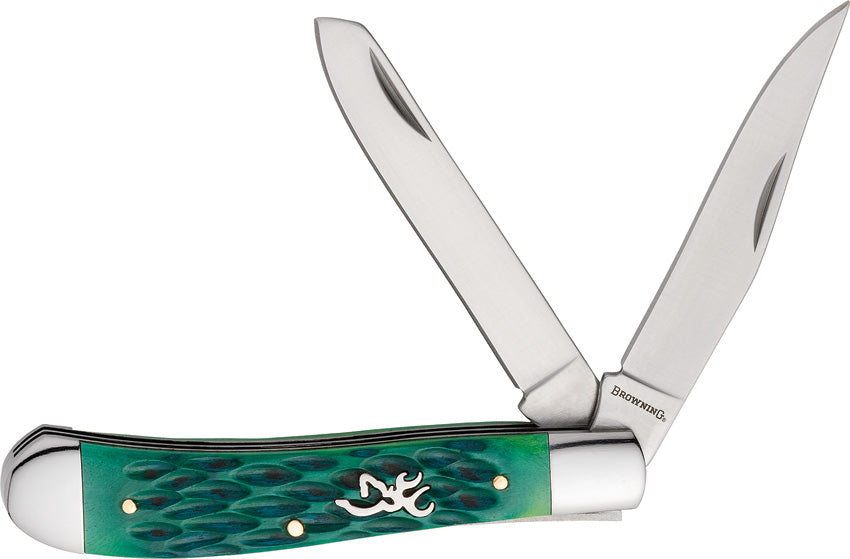 BR0540B Trapper Green Jigged Bone