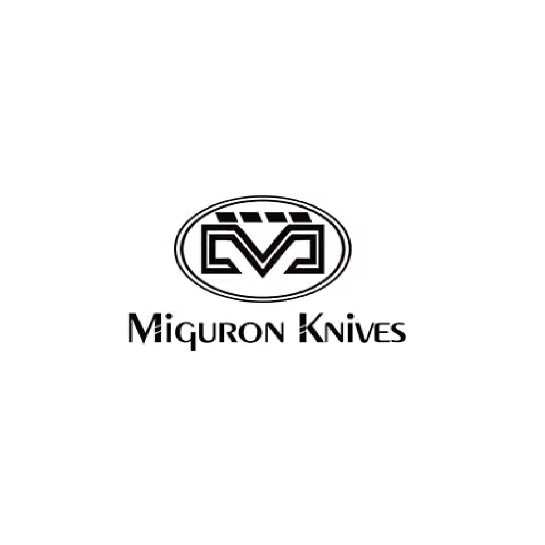 Miguron Knives logo, maker of premium folding pocket knives in M390, Vanax and 14C28N steel