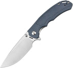 ATZ1702MBUS: Artisan Tradition V2 linerlock, blue-gray G10 handle, 3.5" stonewash S35VN drop point blade