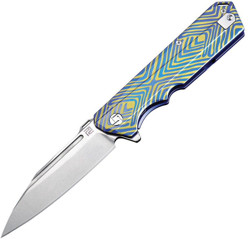 ATZ1703GBU03 Artisan Littoral Linerlock Blue S35VN