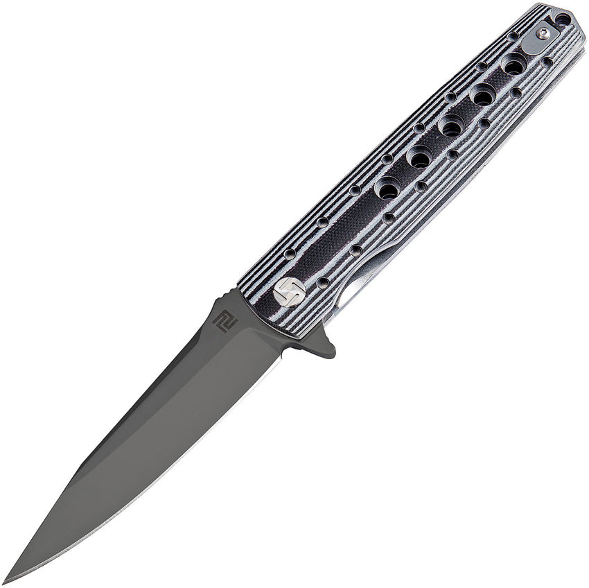 ATZ1807PBBW Virginia Linerlock D2 Blk/Wht