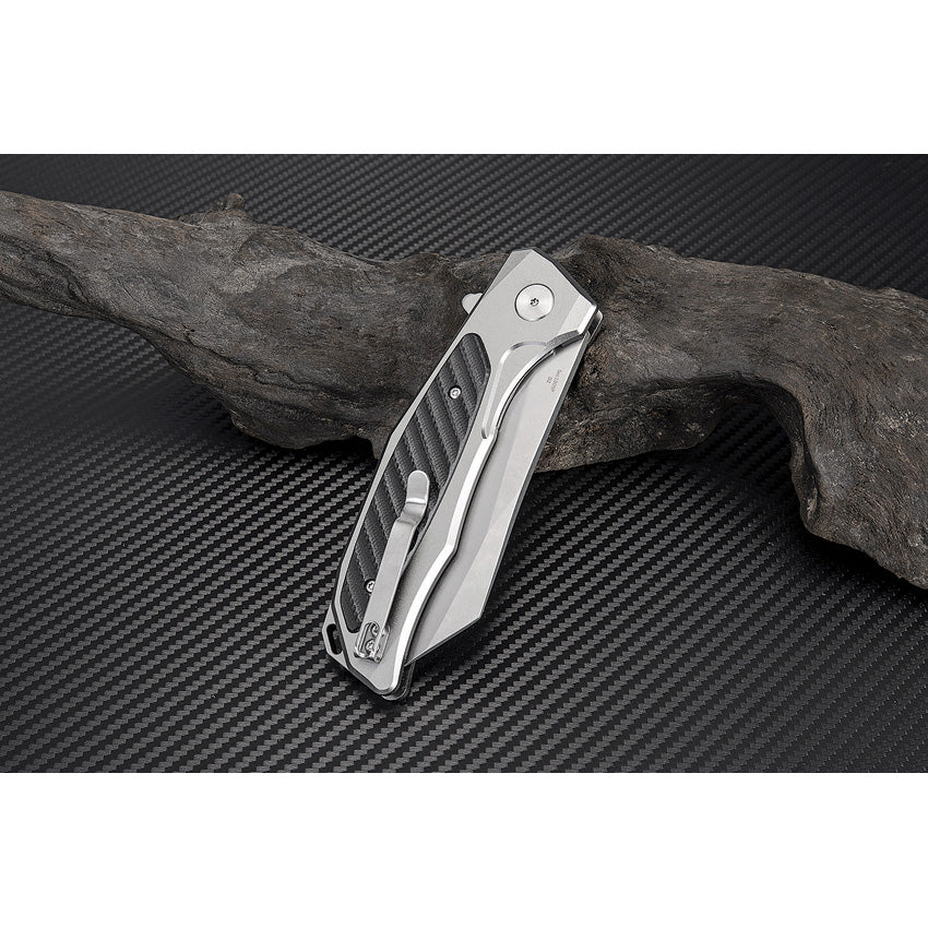 ATZ1809PGBK Megahawk Linerlock Gray D2