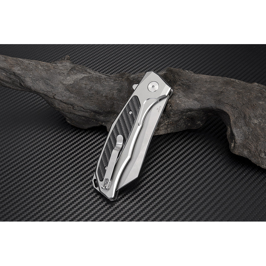 ATZ1809PGBK Megahawk Linerlock Gray D2