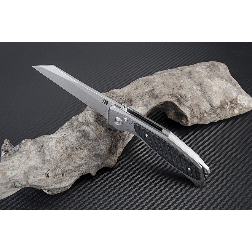 ATZ1809PGBK Megahawk Linerlock Gray D2