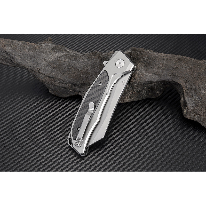 ATZ1809PGCF Megahawk Linerlock Gray CF D2