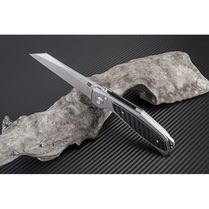 ATZ1809PGCF Megahawk Linerlock Gray CF D2