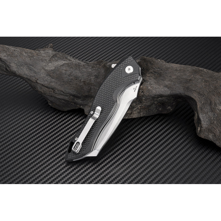 ATZ1816PBKF Eagle Linerlock Black D2