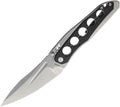 Artisan Sudden linerlock folding knife with stonewash S35VN blade and stainless handle with carbon fiber inlay (ATZ1890GCF)