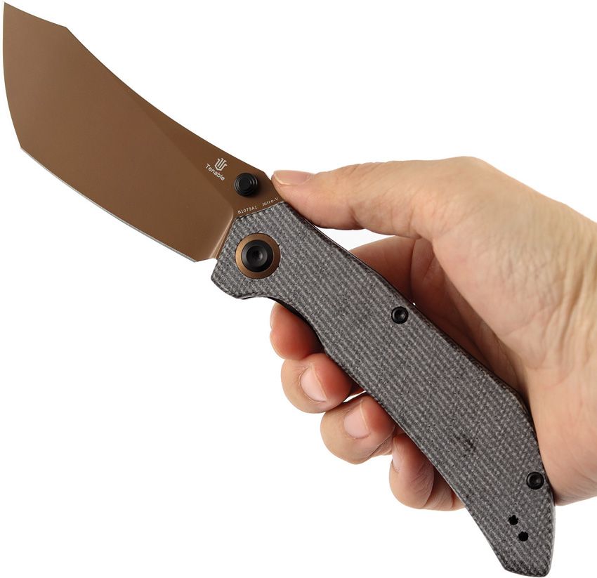 B1079A1 Tenable Knives Tipper Linerlock Blk Mic