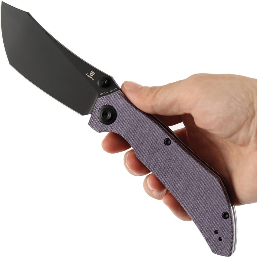 B1079A2 Tenable Knives Tipper Linerlock Purple Mic