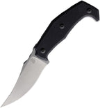 BAS267: Bastinelli Creations Mood fixed blade, black G10 handle, 3.5" stonewash MagnaCut blade