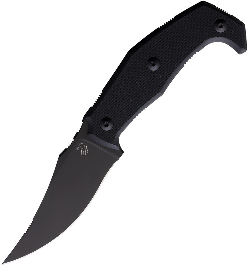 BAS268: Bastinelli Creations Mood fixed blade, black G10 handle, 3.5" black PVD MagnaCut blade