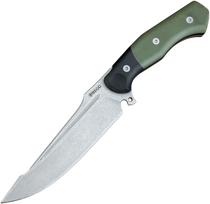 BG050 Alligator Fixed Blade Green