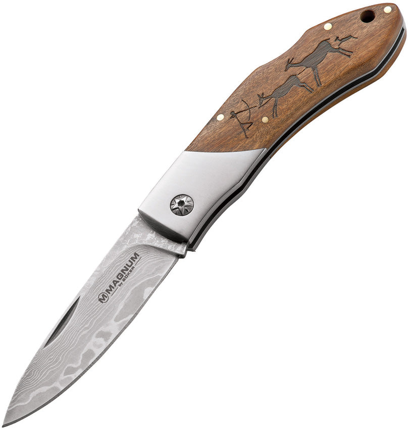 BOM01RY818DAM Caveman Damascus Lockback