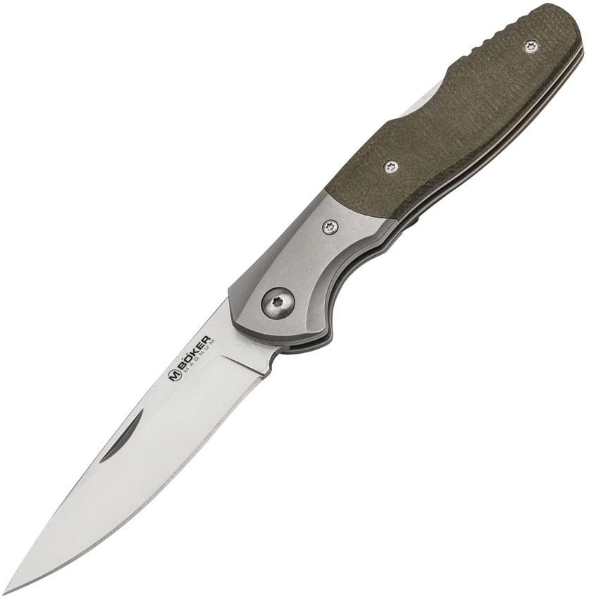 BOM01SC079 Nice Lockback Green Micarta
