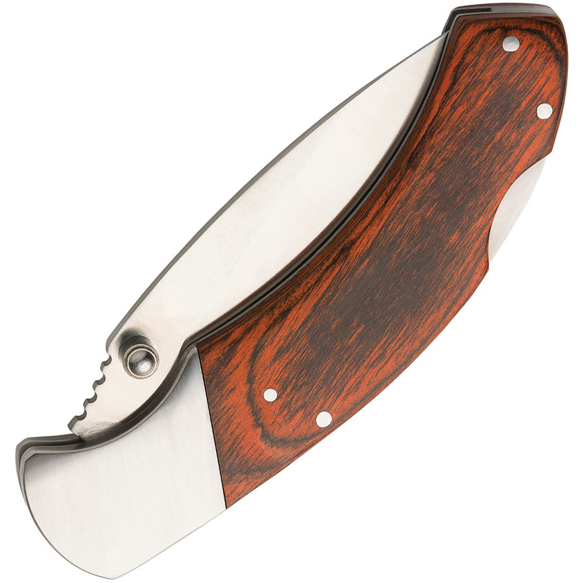 BR0369 Lockback Brown Pakkawood