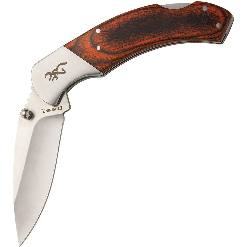 BR0369 Lockback Brown Pakkawood