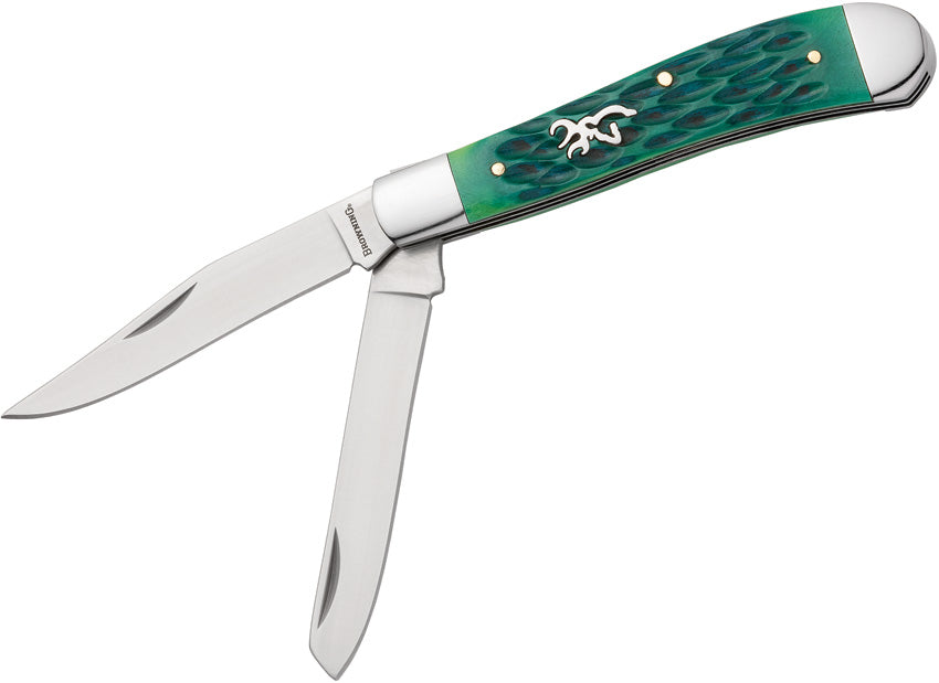 BR0540B Trapper Green Jigged Bone