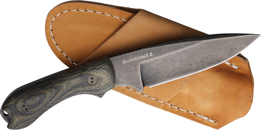 BRAD32FE109NA Bradford Knives Guardian 3.2 3D Camo Micarta
