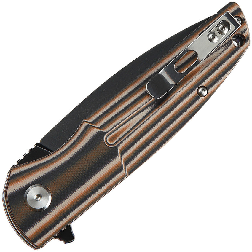 BTKG34C3 Bestech Knives Fin Linerlock Orange Multi Blk