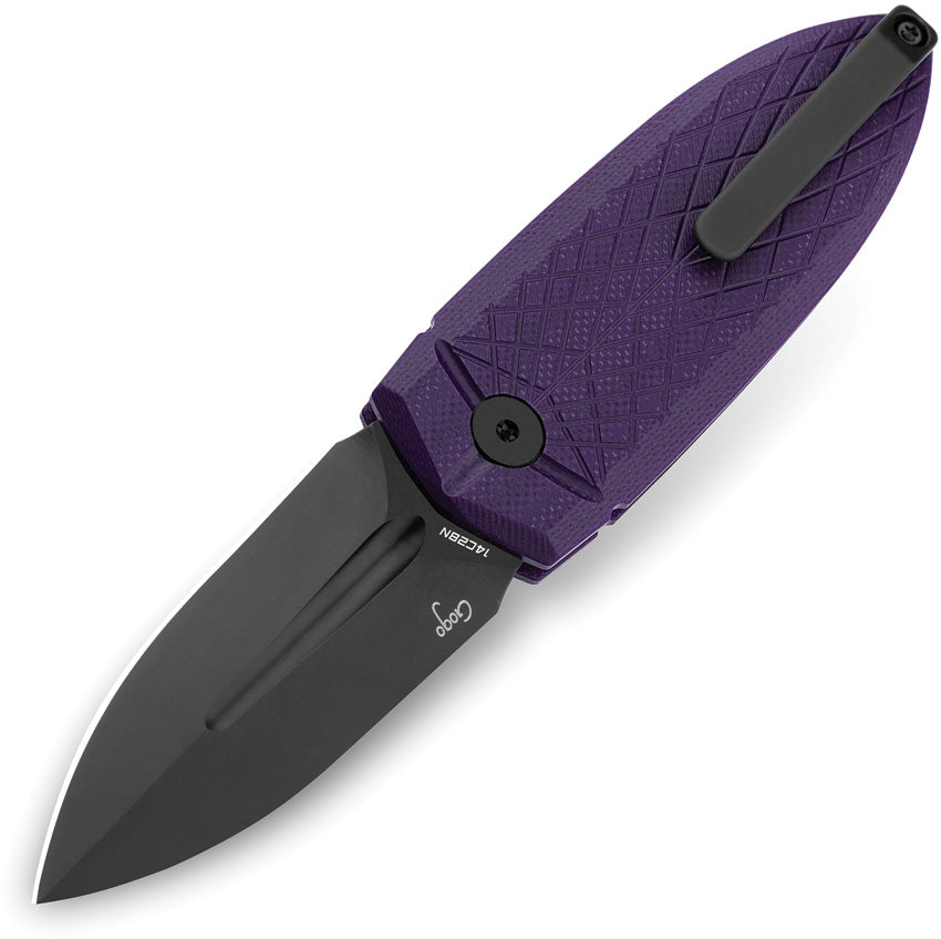 BTKG57A4 Bestech Knives Ququ Button Lock G10 Purple