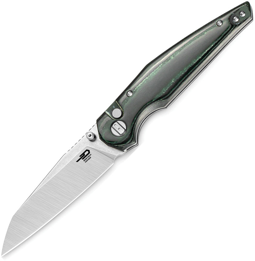 BTKG58A Bestech Knives Snakebird Button Lock Green