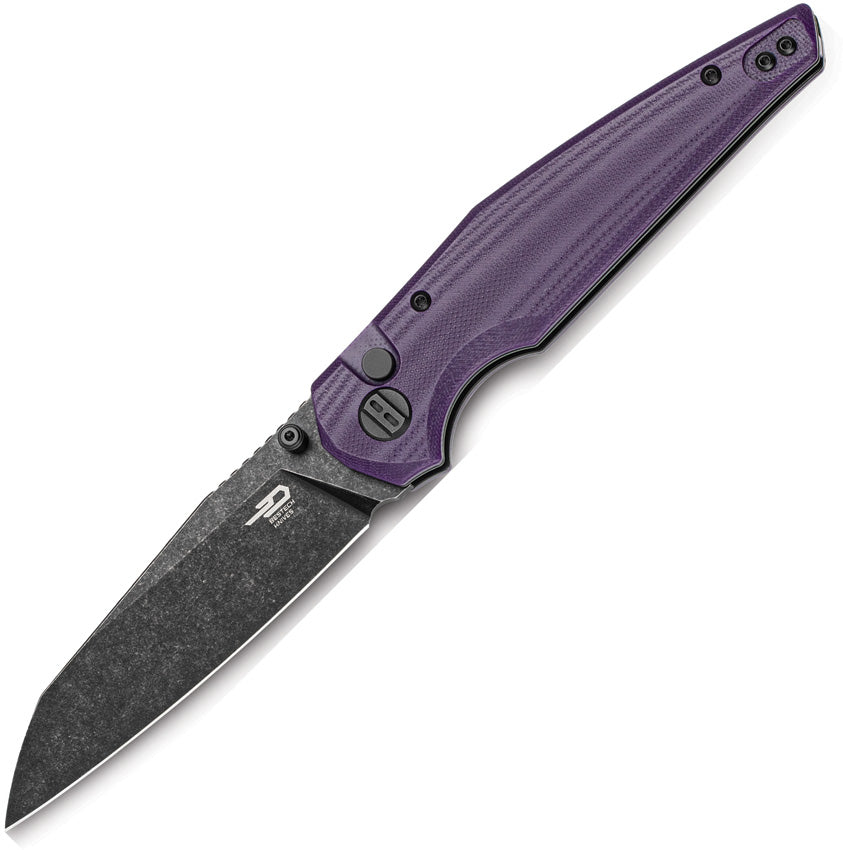 BTKG58E Bestech Knives Snakebird Button Lock Purple