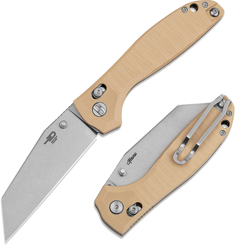 BTKG61C Bestech Knives Liger Bar Lock Beige