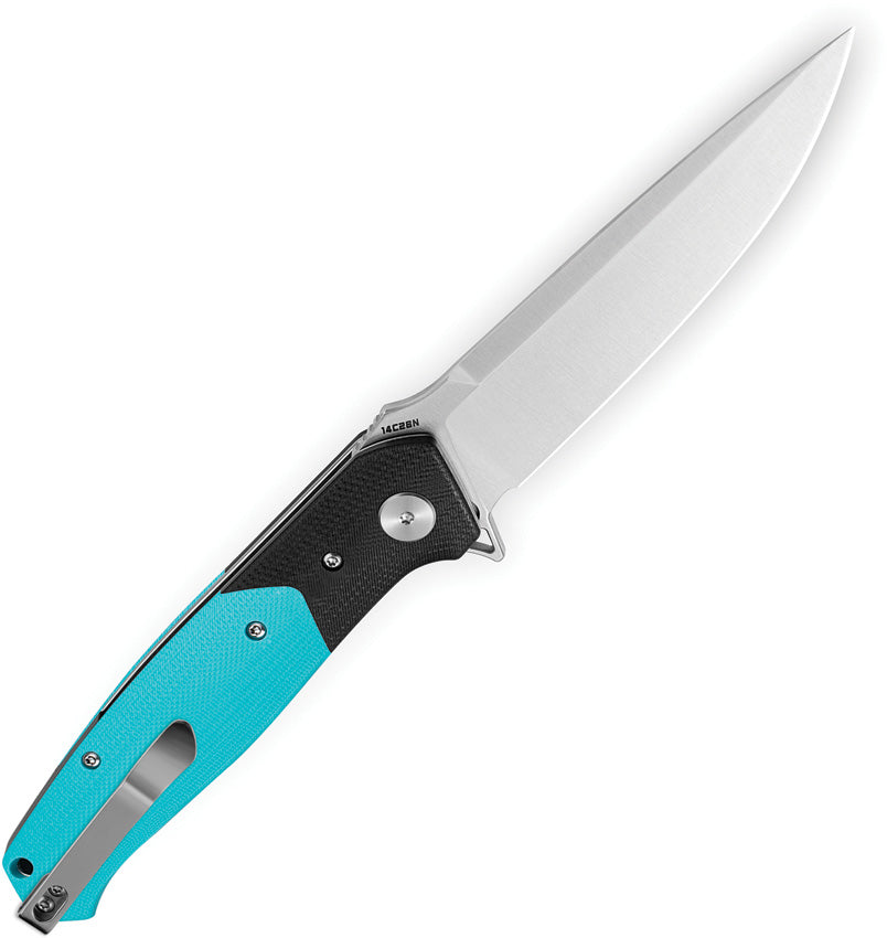 BTKG62F Bestech Knives Swordfish Button Lock Blue