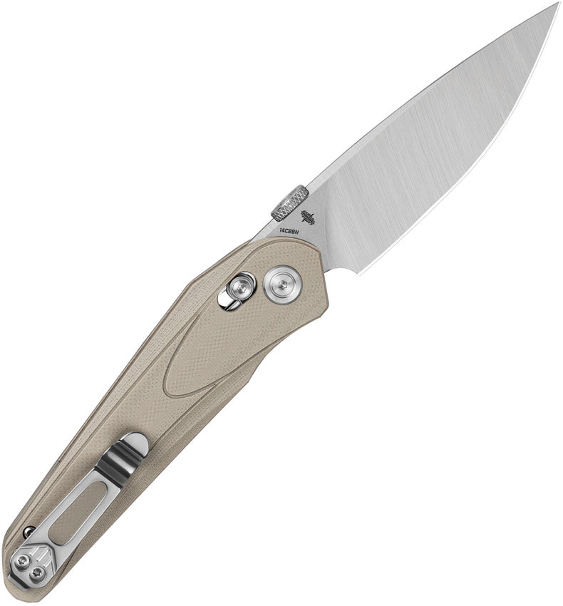 BTKG67B Bestech Knives Mothus Crossbar Lock Tan