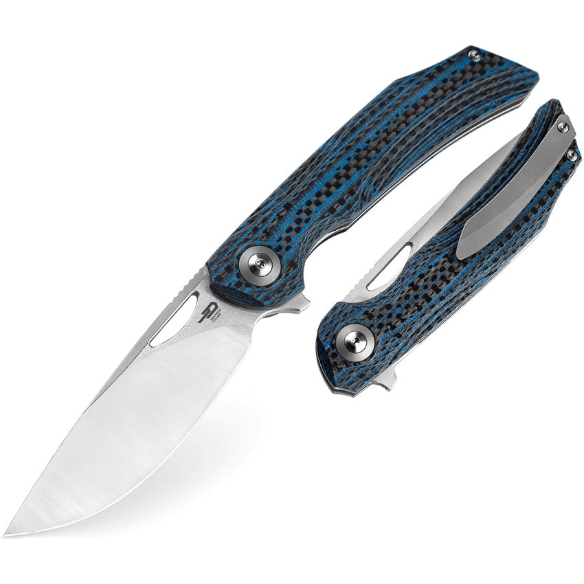 BTKL01B Bestech Knives Falko Linerlock CF Blue