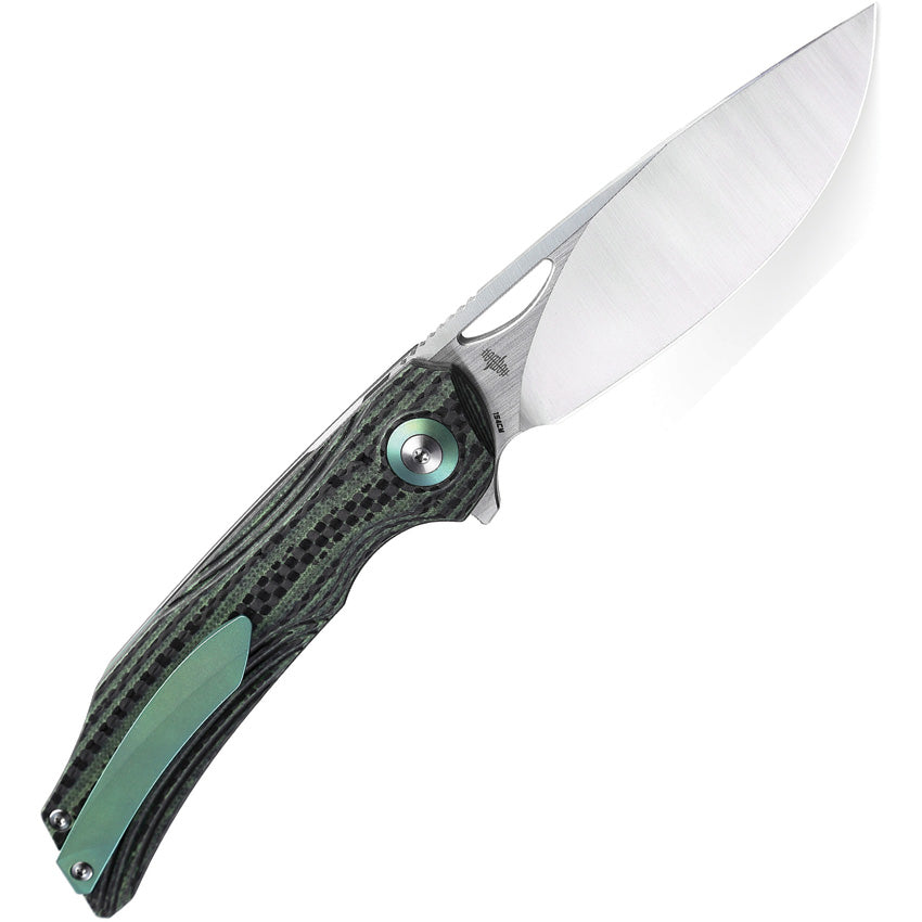 BTKL01C Bestech Knives Falko Linerlock CF Green