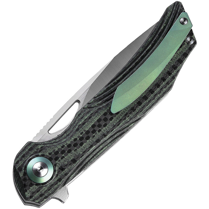 BTKL01C Bestech Knives Falko Linerlock CF Green
