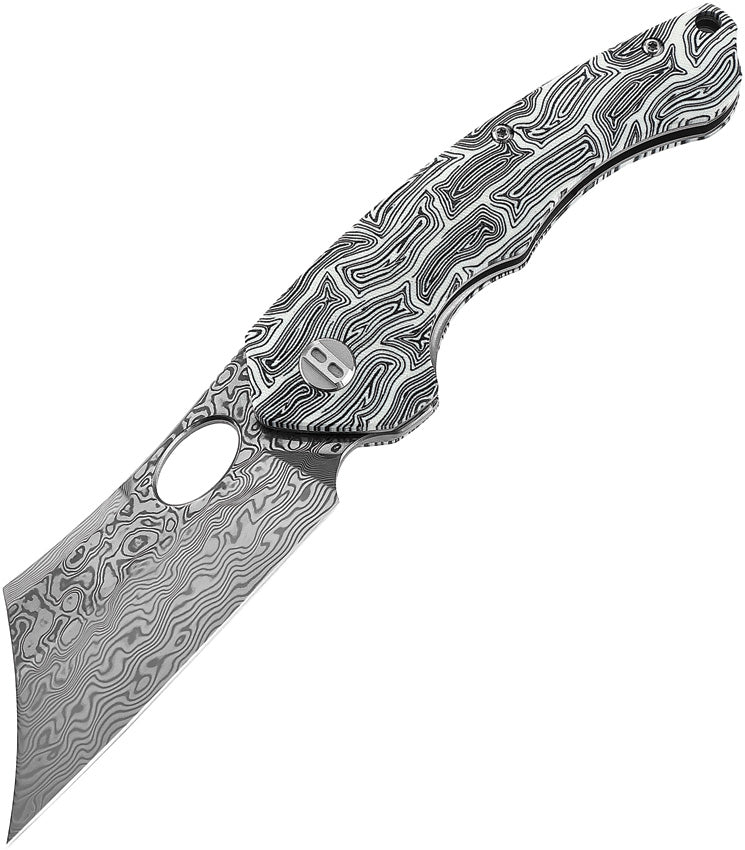 BTKL07A Bestech Knives Skirmish Linerlock Damascus