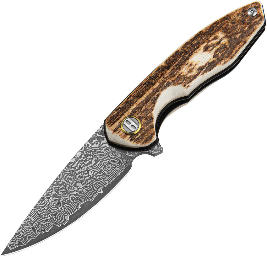 BTKL08G Bestech Knives Bambi Linerlock Stag