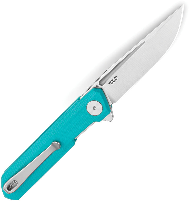 BTKMK03C Bestech Knives Mini Dundee Linerlock Teal