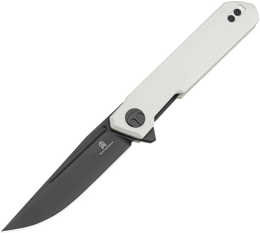 BTKMK03H Bestech Knives Mini Dundee Linerlock White