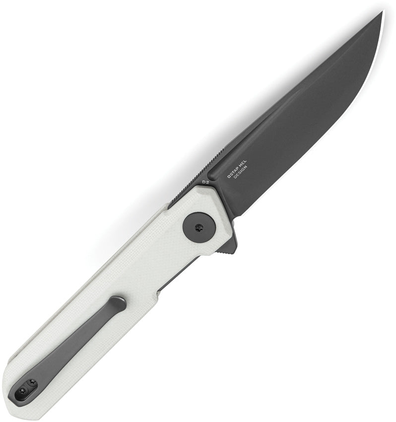 BTKMK03H Bestech Knives Mini Dundee Linerlock White