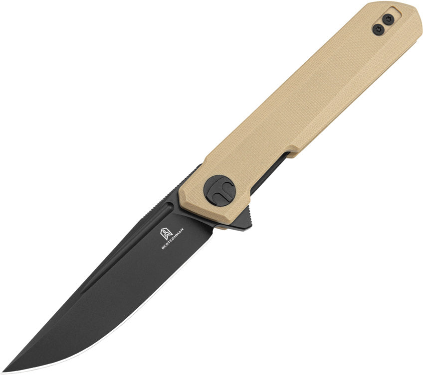 BTKMK03I Bestech Knives Mini Dundee Linerlock Khaki