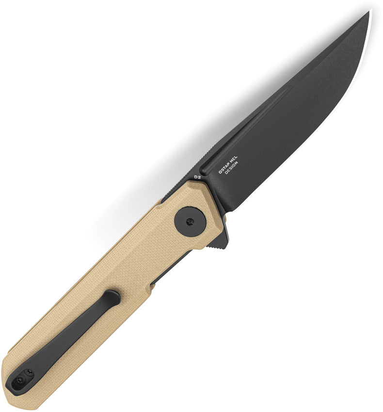 BTKMK03I Bestech Knives Mini Dundee Linerlock Khaki
