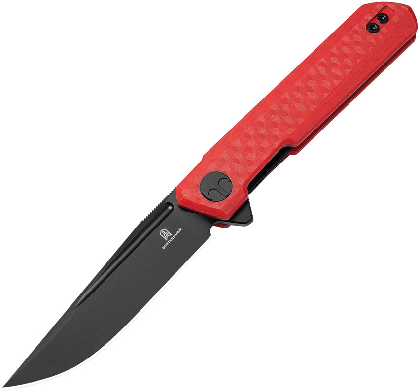 BTKMK03N Bestech Knives Mini Dundee Linerlock Red