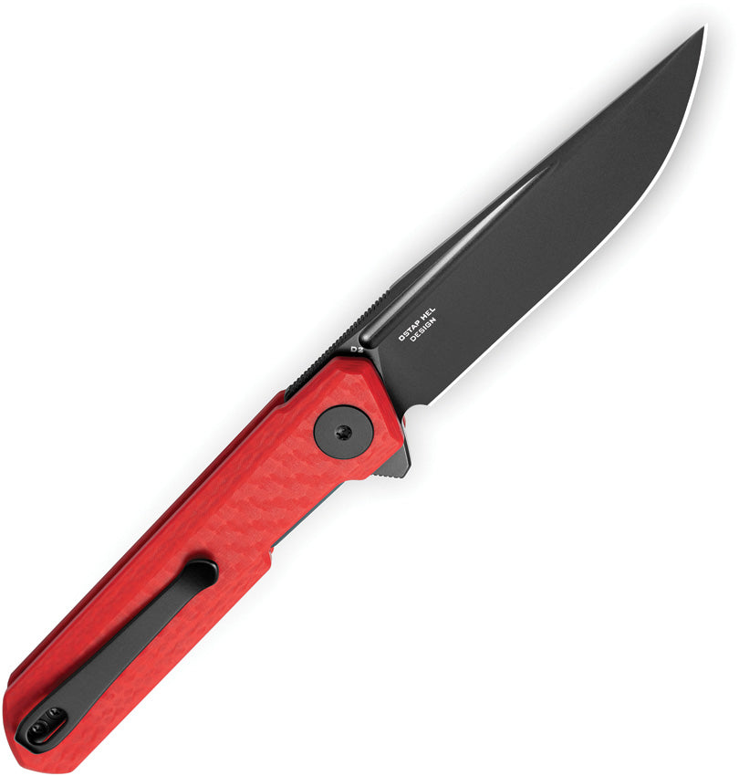 BTKMK03N Bestech Knives Mini Dundee Linerlock Red