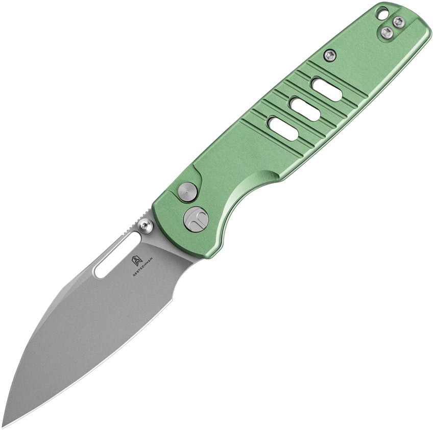 BTKMK15C Bestech Knives Vector Button Lock Green