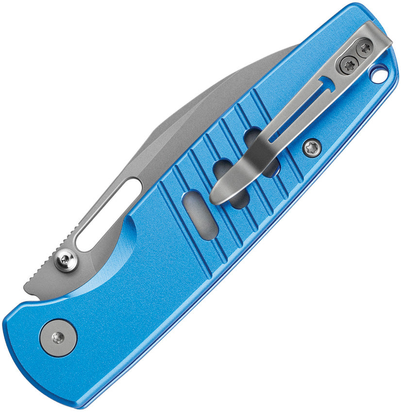 BTKMK15D Bestech Knives Vector Button Lock Blue