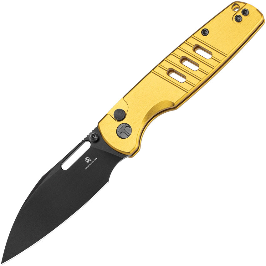 BTKMK15E Bestech Knives Vector Button Lock Gold