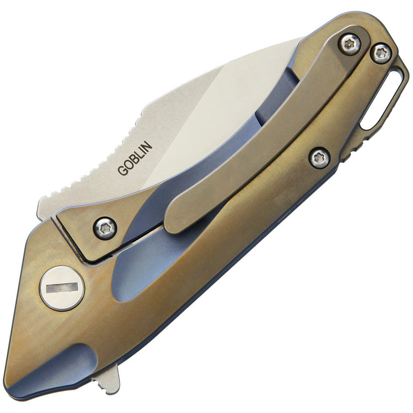 BTKT1711B Bestech Knives GOBLIN Titanium Framelock Blue