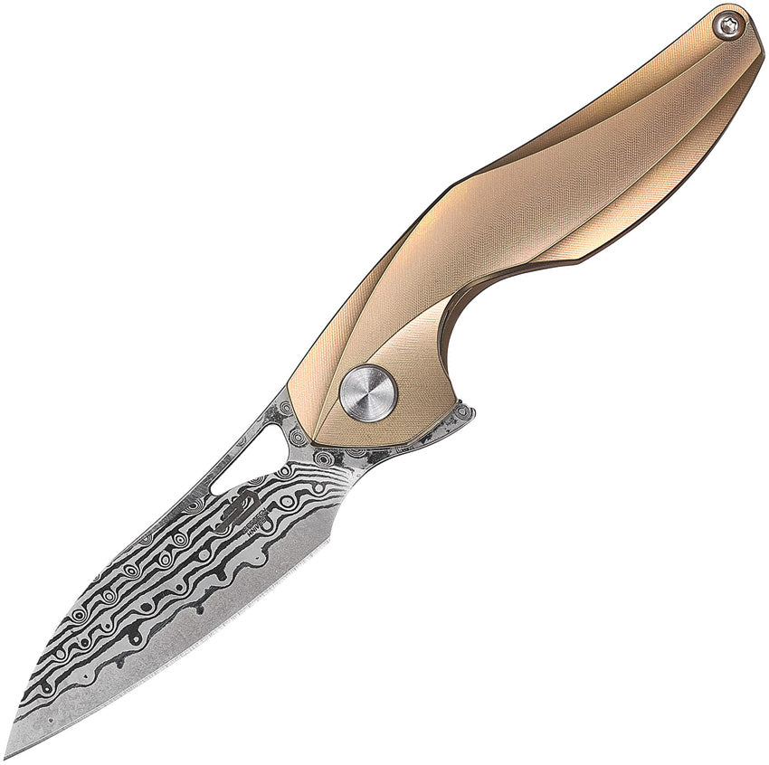 BTKT1810J Bestech Knives The Reticulan Framelock Gold