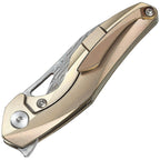 BTKT1810J Bestech Knives The Reticulan Framelock Gold