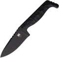CBTKPBLK: Cobratec Kingpin fixed blade, black sculpted G10 handle, 4" black powder coated D2 drop point blade