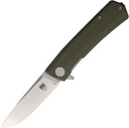 CBTSRPODG: Cobratec Serpent linerlock, OD green G10 handle, 3" satin D2 blade
